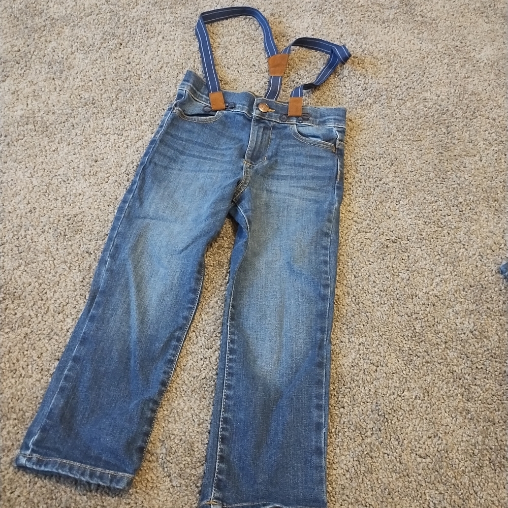 4T jeans with suspenders